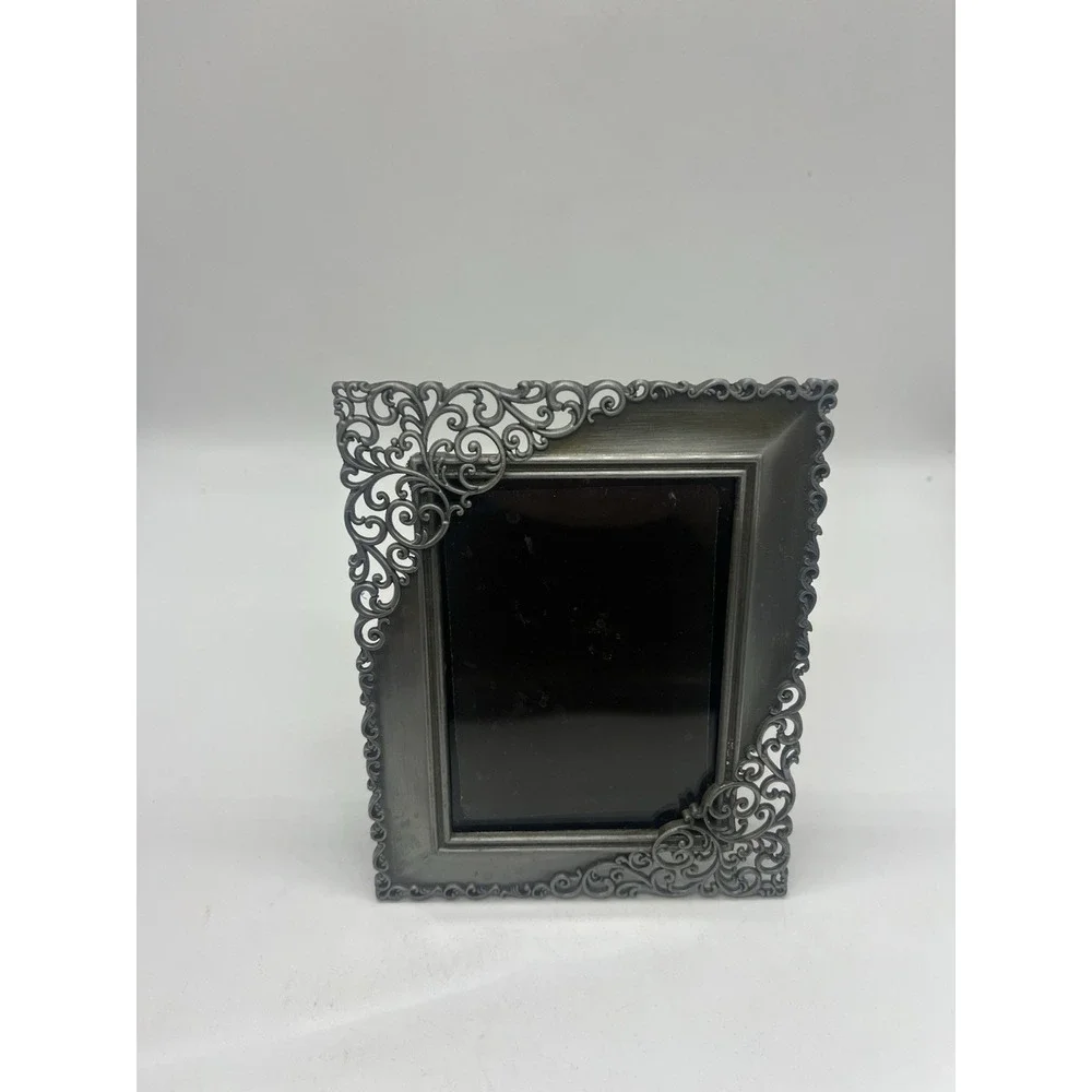 Vintage Pewter Metal Photo Picture Frame Mini Formal Gallery Wall 2